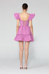 Square Neck Frill Detailed Mini Dress